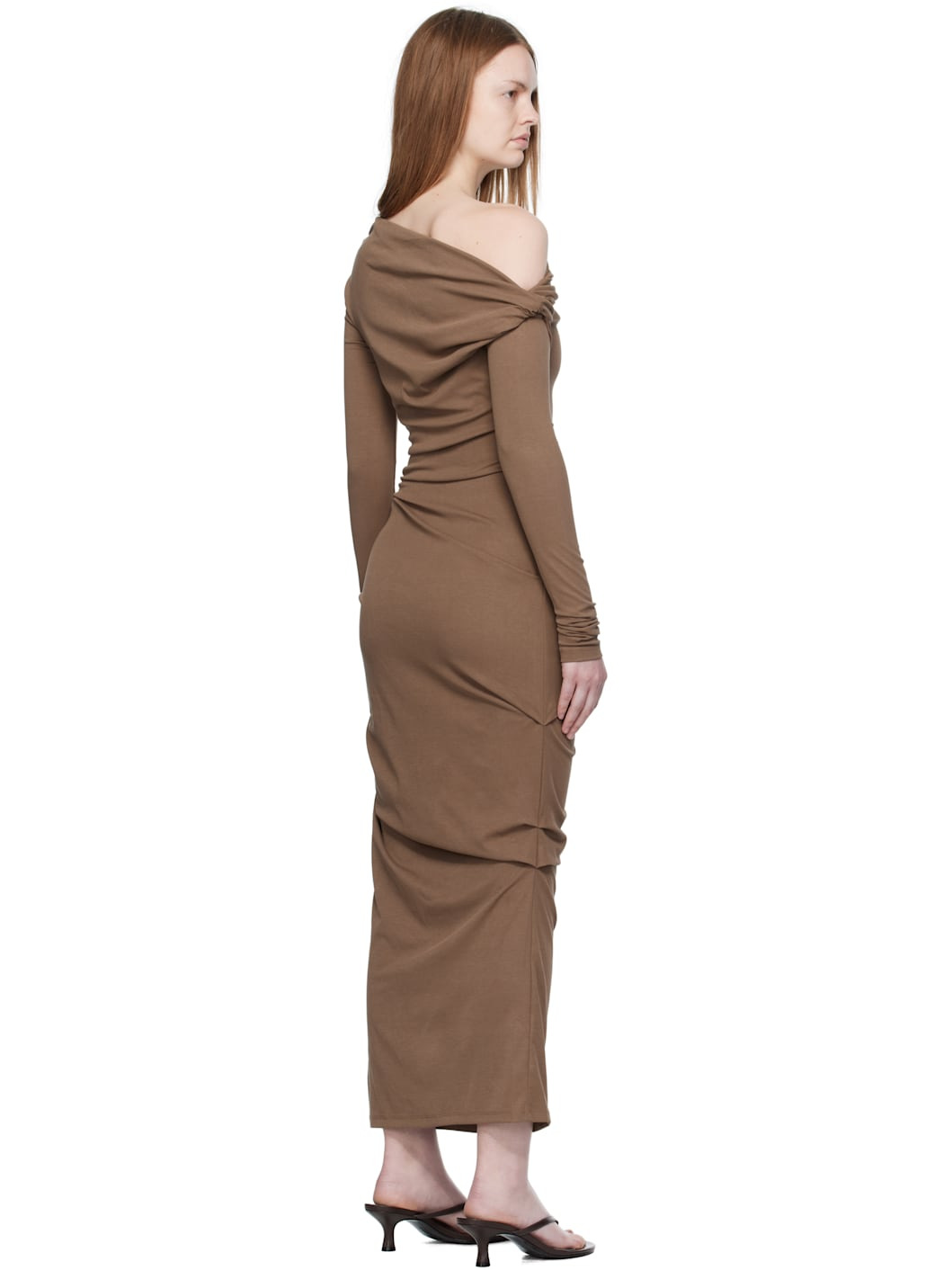Brown Elemental Manahou Midi Dress - 3