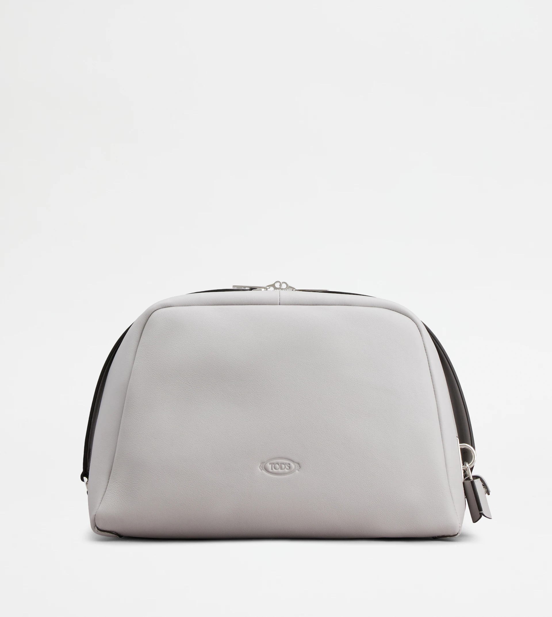 TOD'S DARSENA POUCH BAG IN LEATHER MEDIUM - GREY - 1
