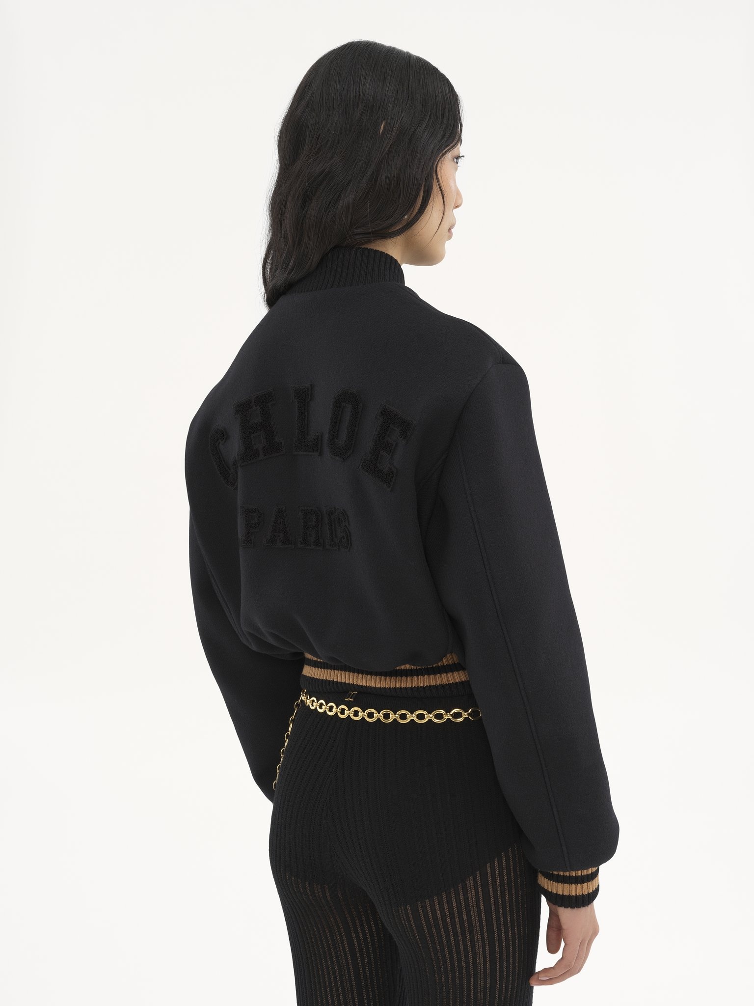 EMBROIDERED BOMBER JACKET IN WOOL DRILL - 5