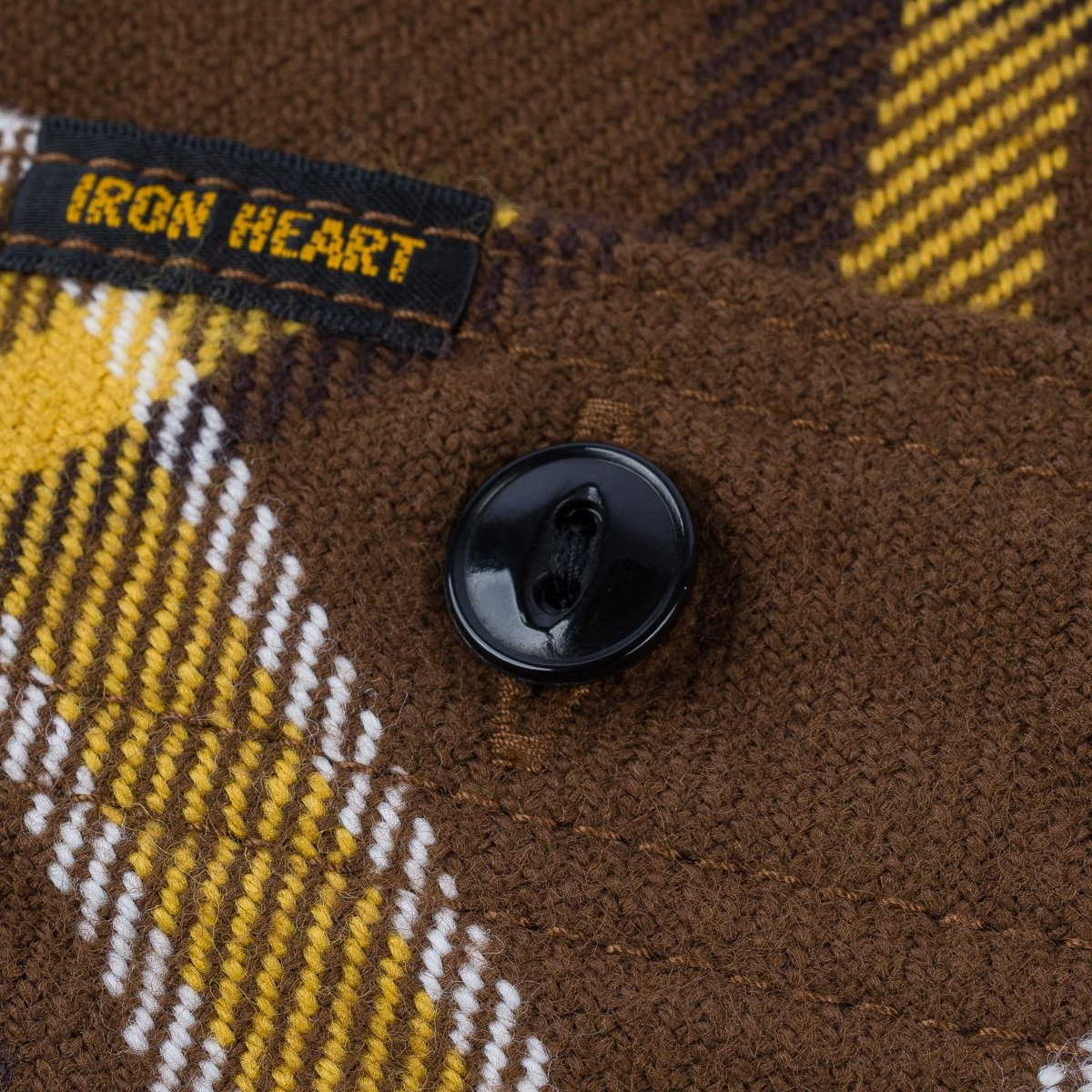 IHSH-378-BRN Ultra Heavy Flannel Crazy Check Work Shirt - Brown - 11