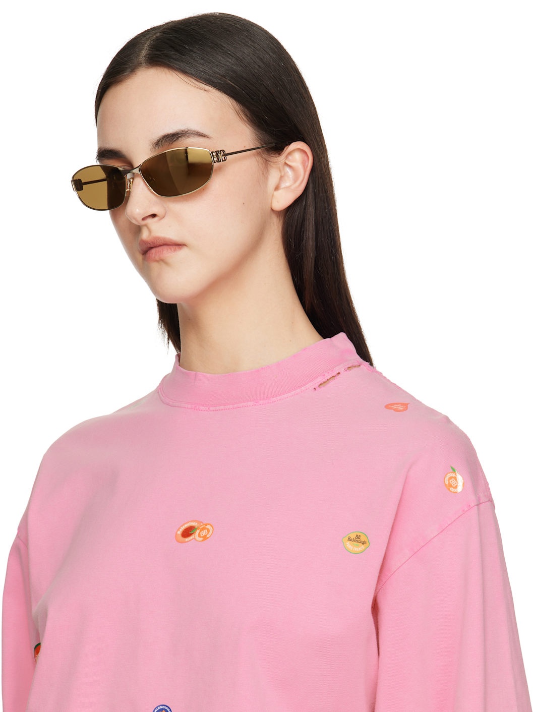 Gold Mercury Rectangular Metal Sunglasses - 4