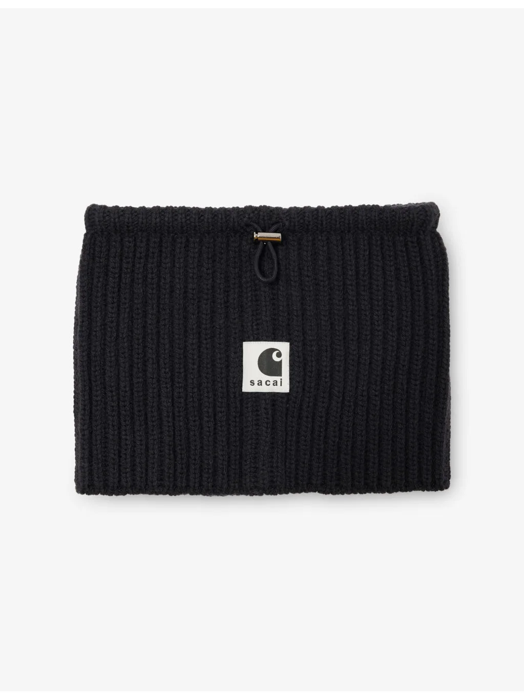 Sacai x Carhartt WIP Drawstring Brand-Patch Wool Neck Warmer - 1