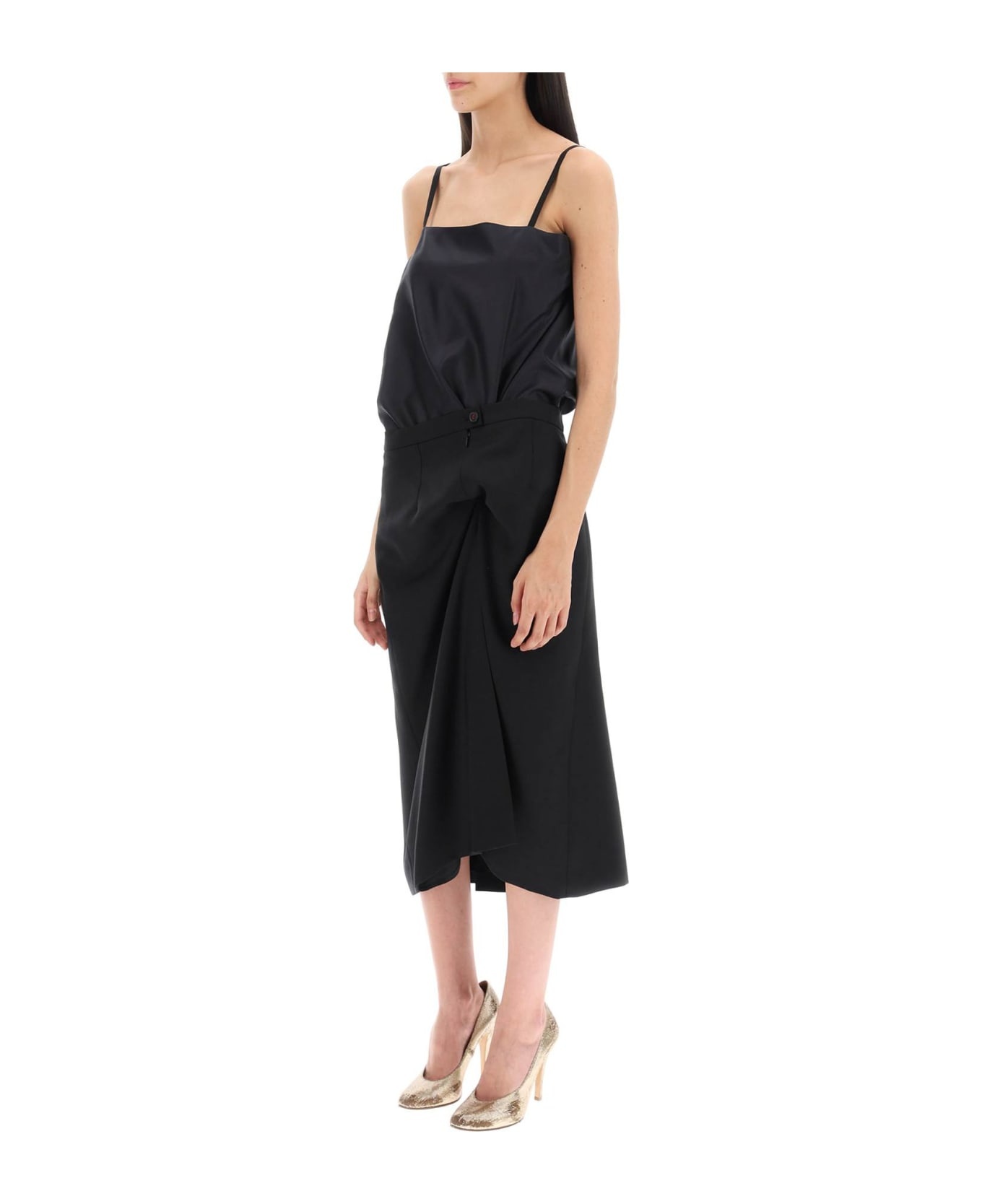 Wool Blend Midi Dress - 4