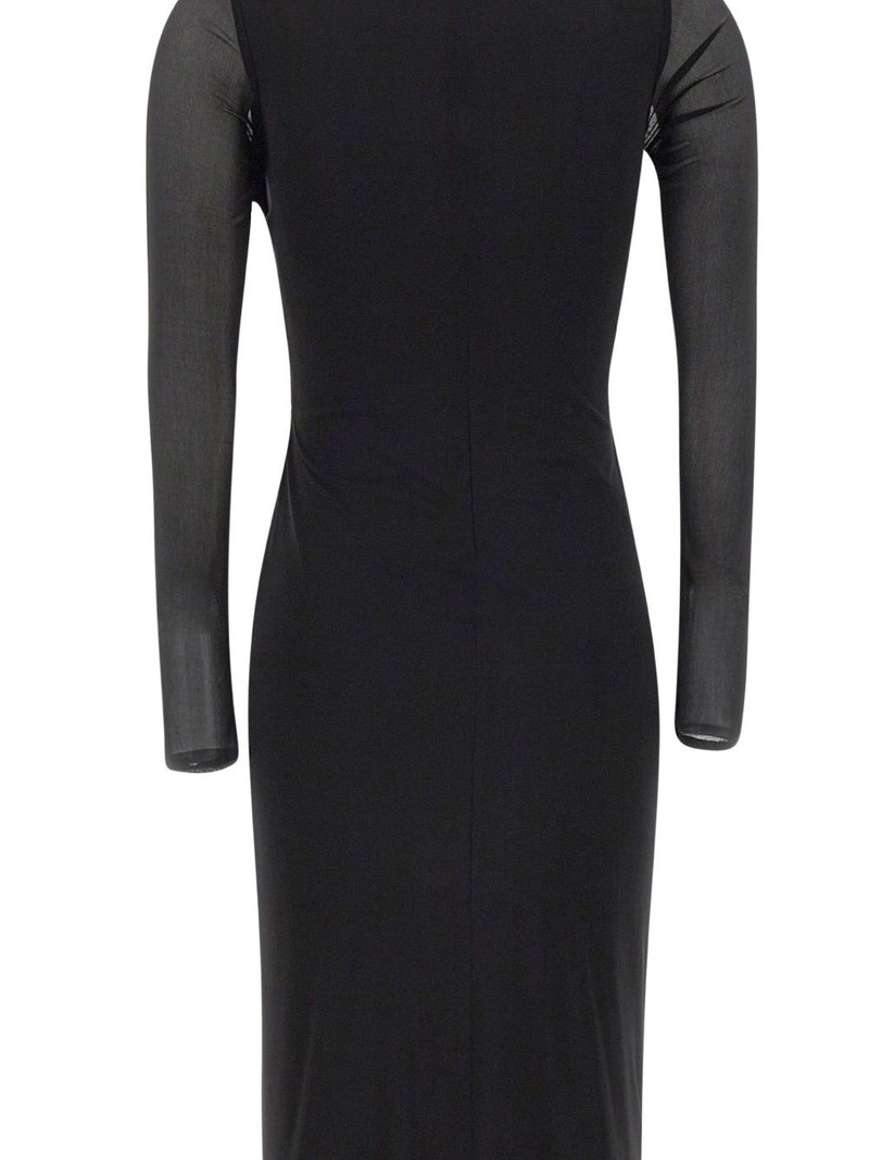 butterfly-clasp ruched midi dress 5