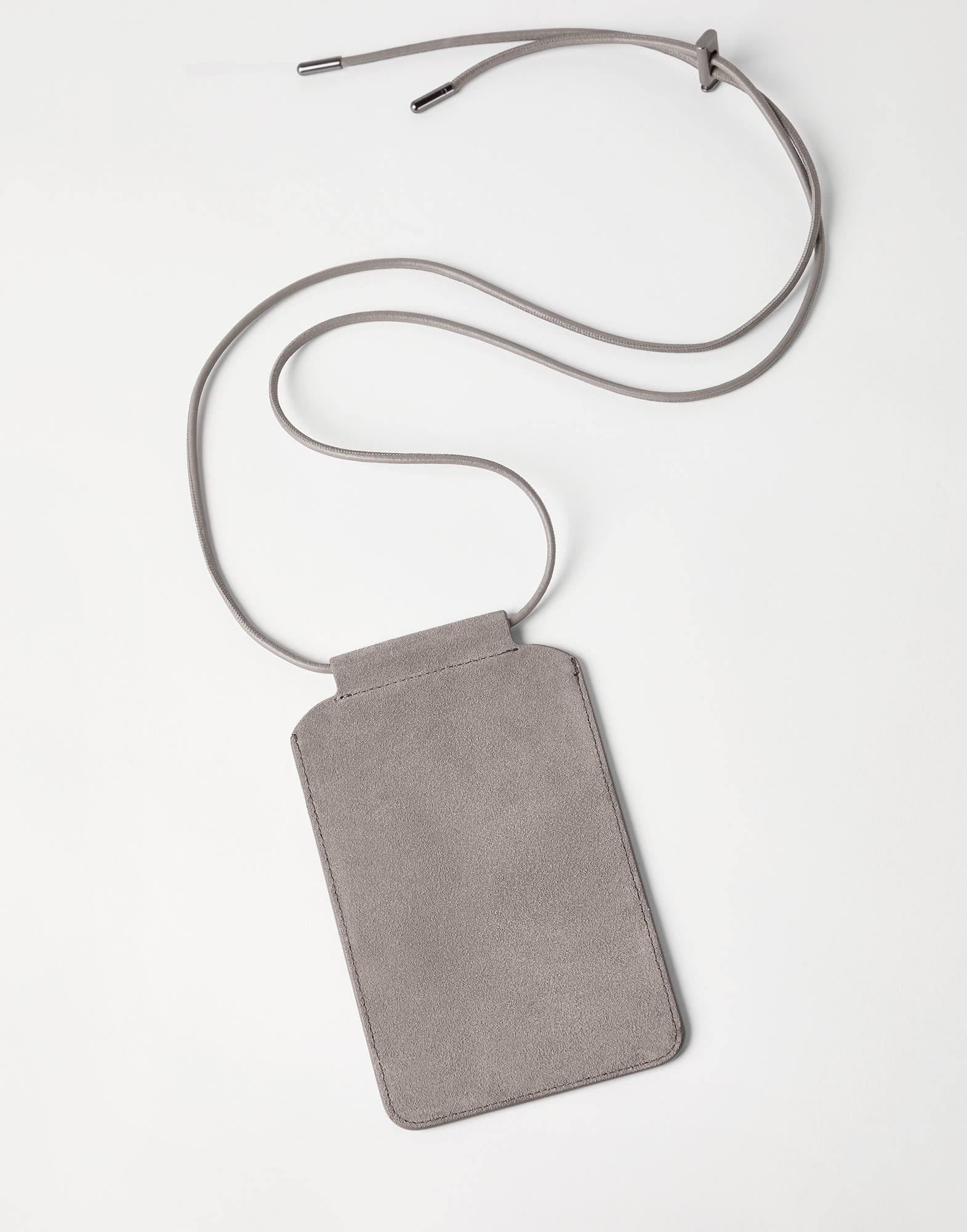 Suede phone bag with shiny trim - 2
