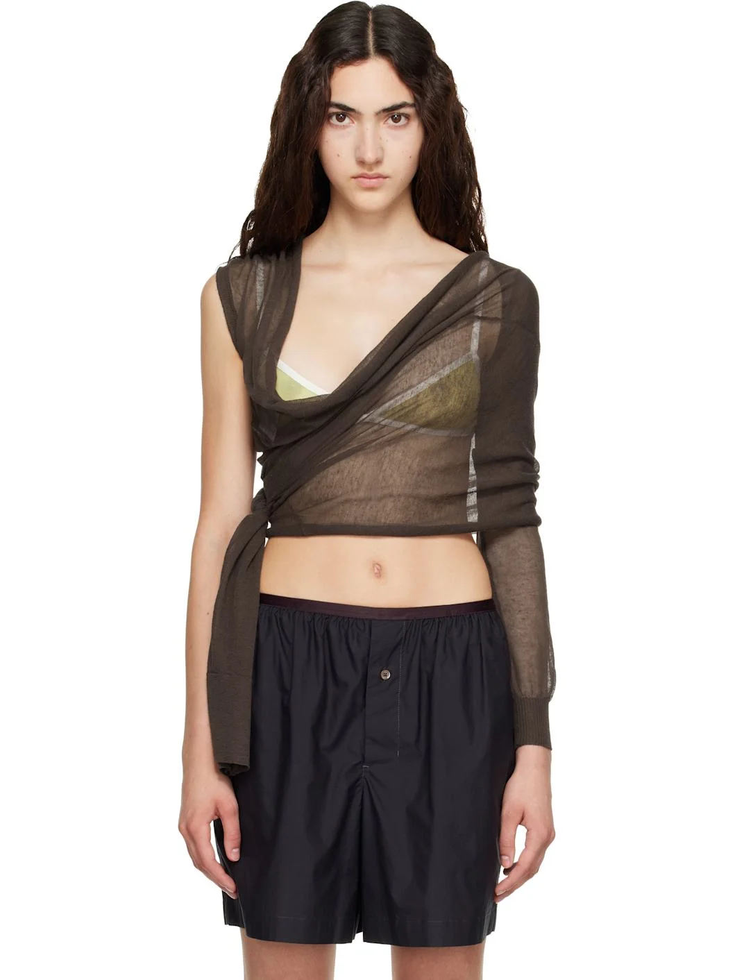 Brown Samira Wrap Cardigan - 1