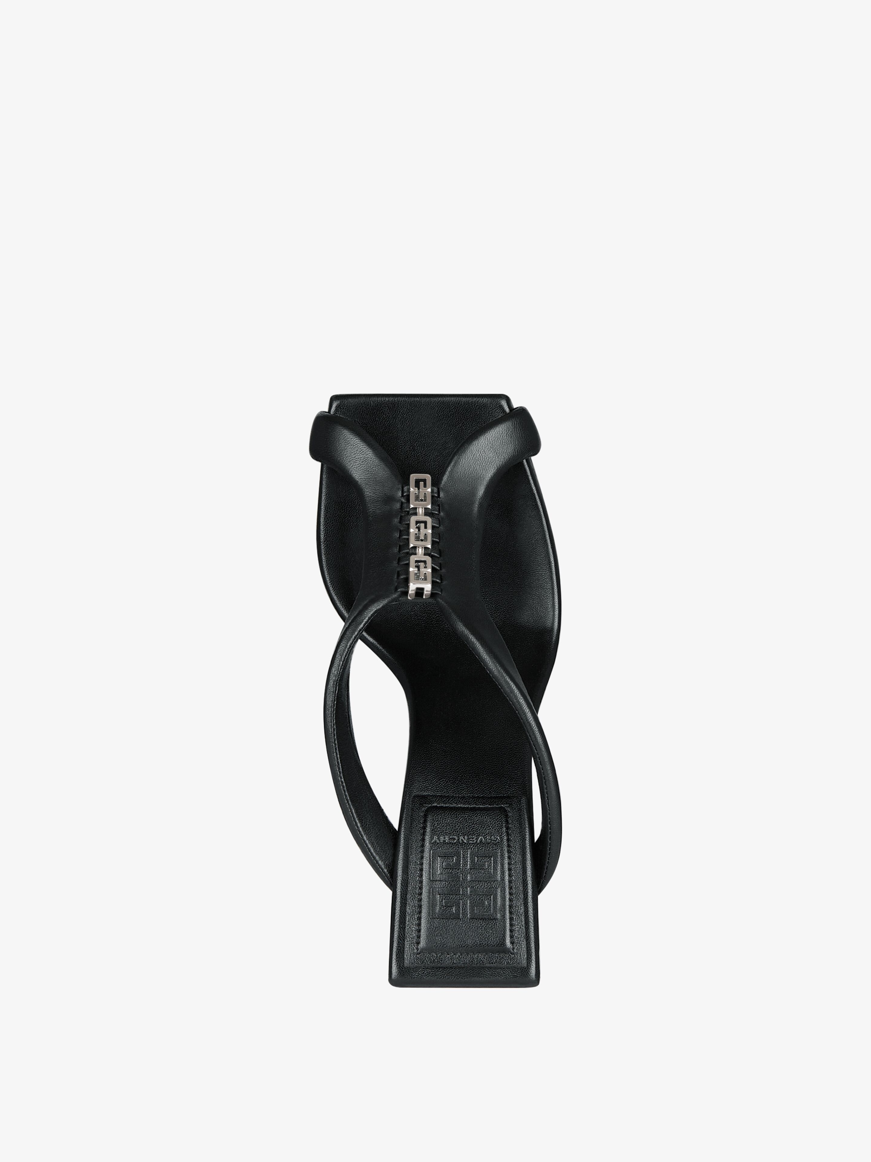 G WOVEN THONG SANDALS IN LEATHER - 5