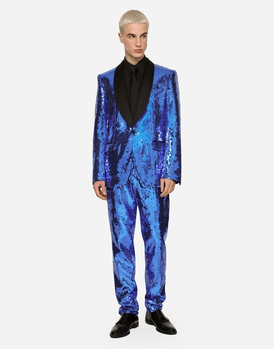 Dolce & Gabbana Sequined single-breasted Sicilia-fit tuxedo suit outlook