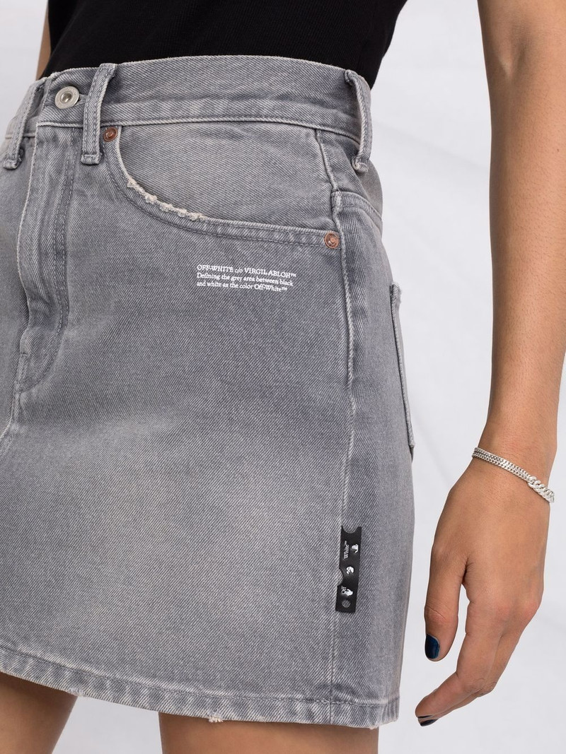 logo-print denim skirt 3