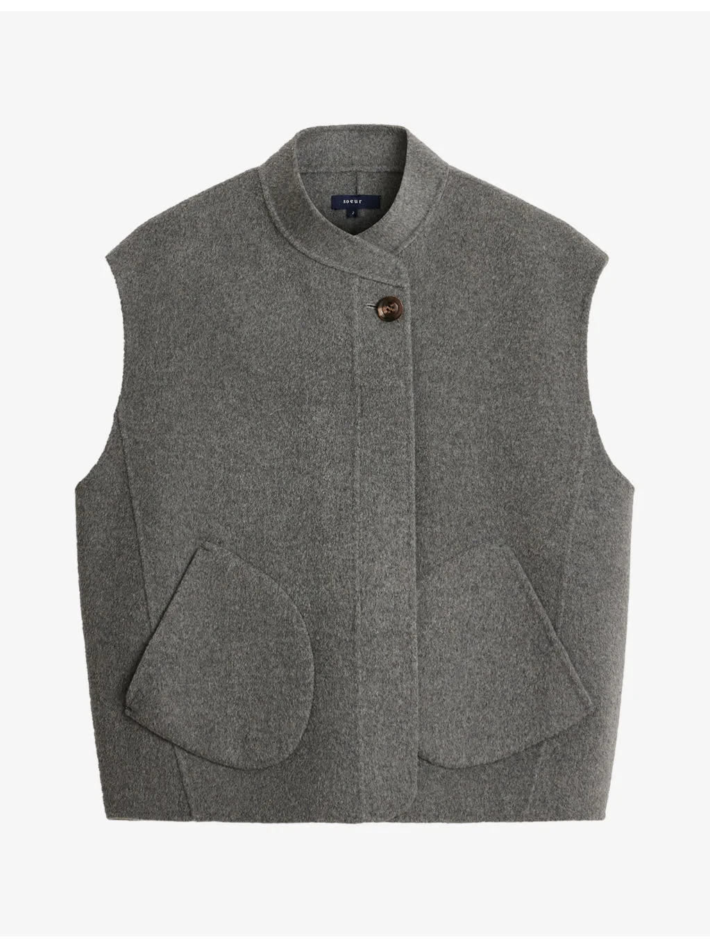 Adeline Boxy Wool-Blend Gilet - 1
