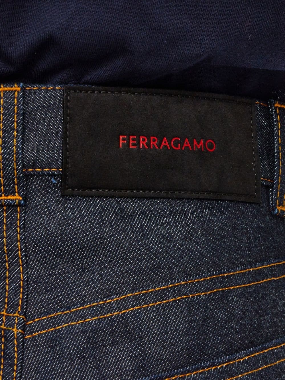 logo-appliquÃ© contrast-stitching wide-leg jeans - 5