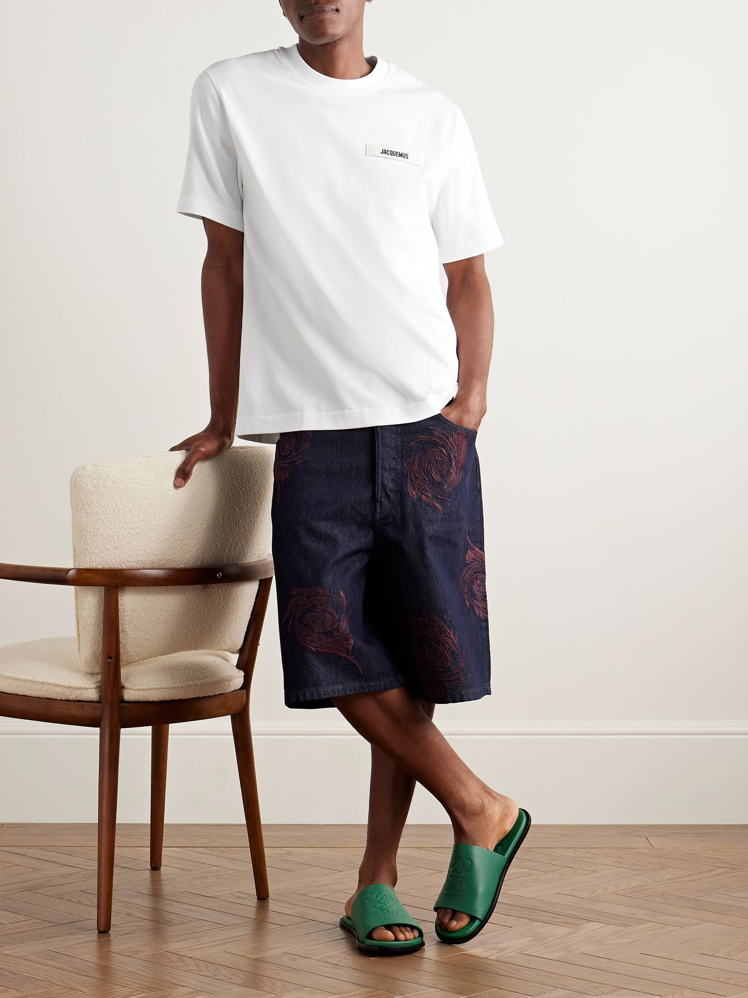 Logo-Appliquéd Cotton-Jersey T-Shirt White - 2