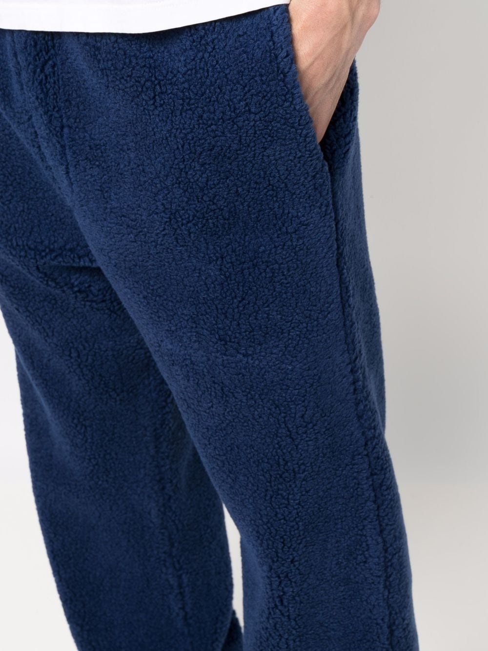 fleece straight-leg track pants - 5