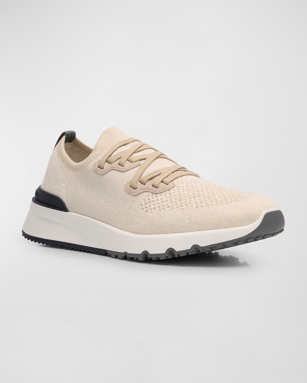 Men's Melange Knit Runner Sneakers - 3