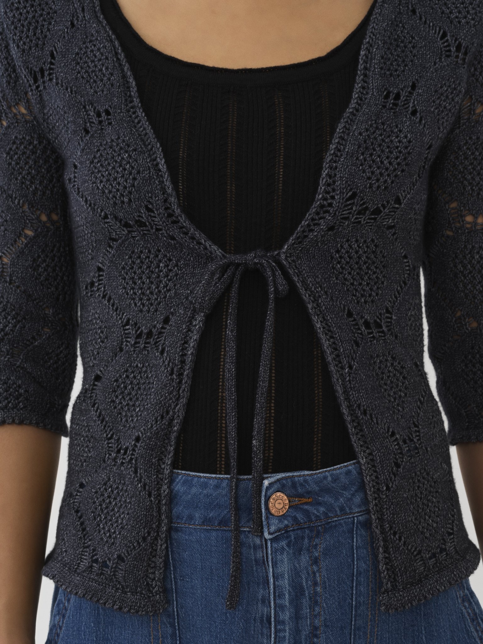 OPEN STITCH CARDIGAN - 6