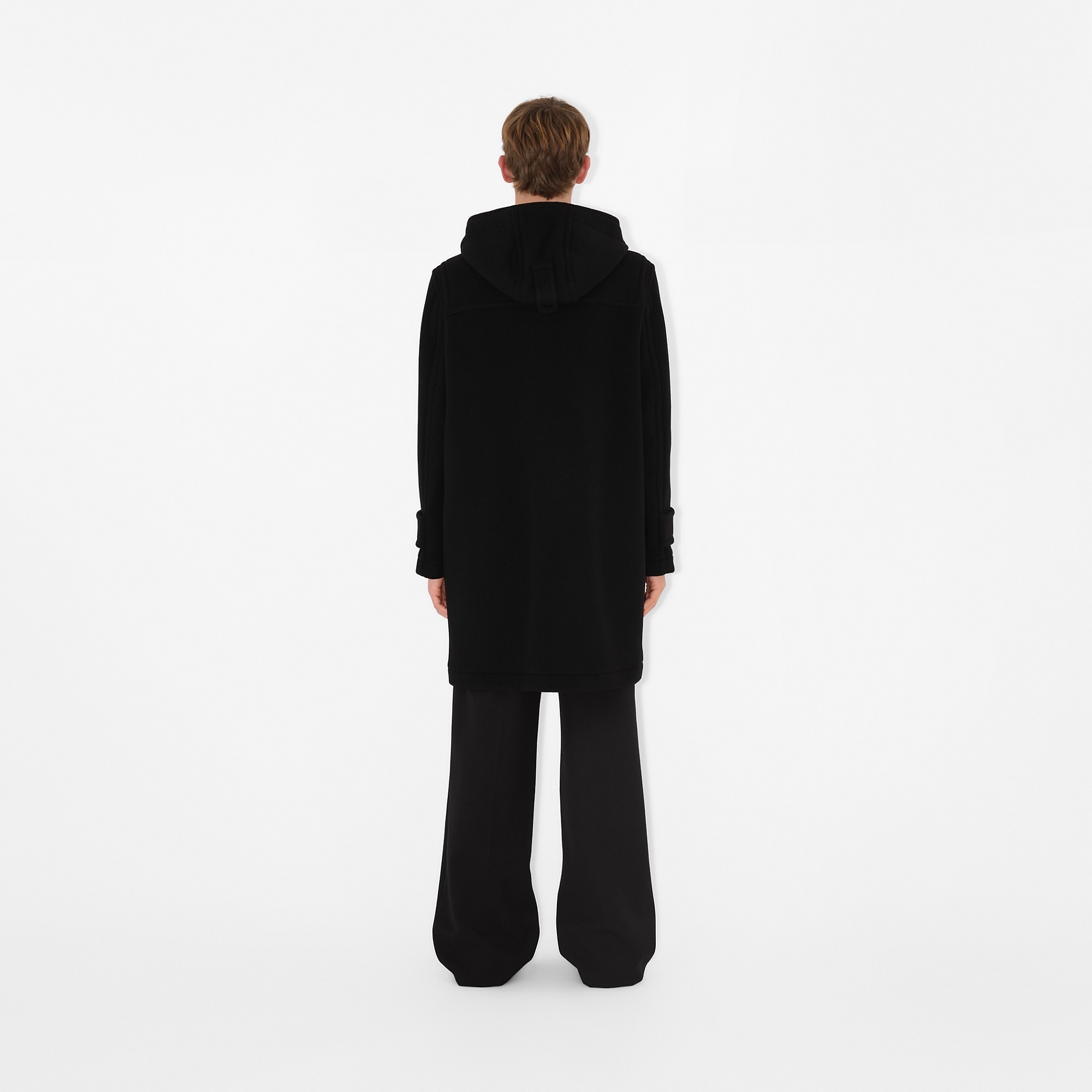 Check-lined Technical Wool Duffle Coat - 4
