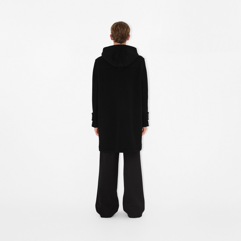Check-lined Technical Wool Duffle Coat 4