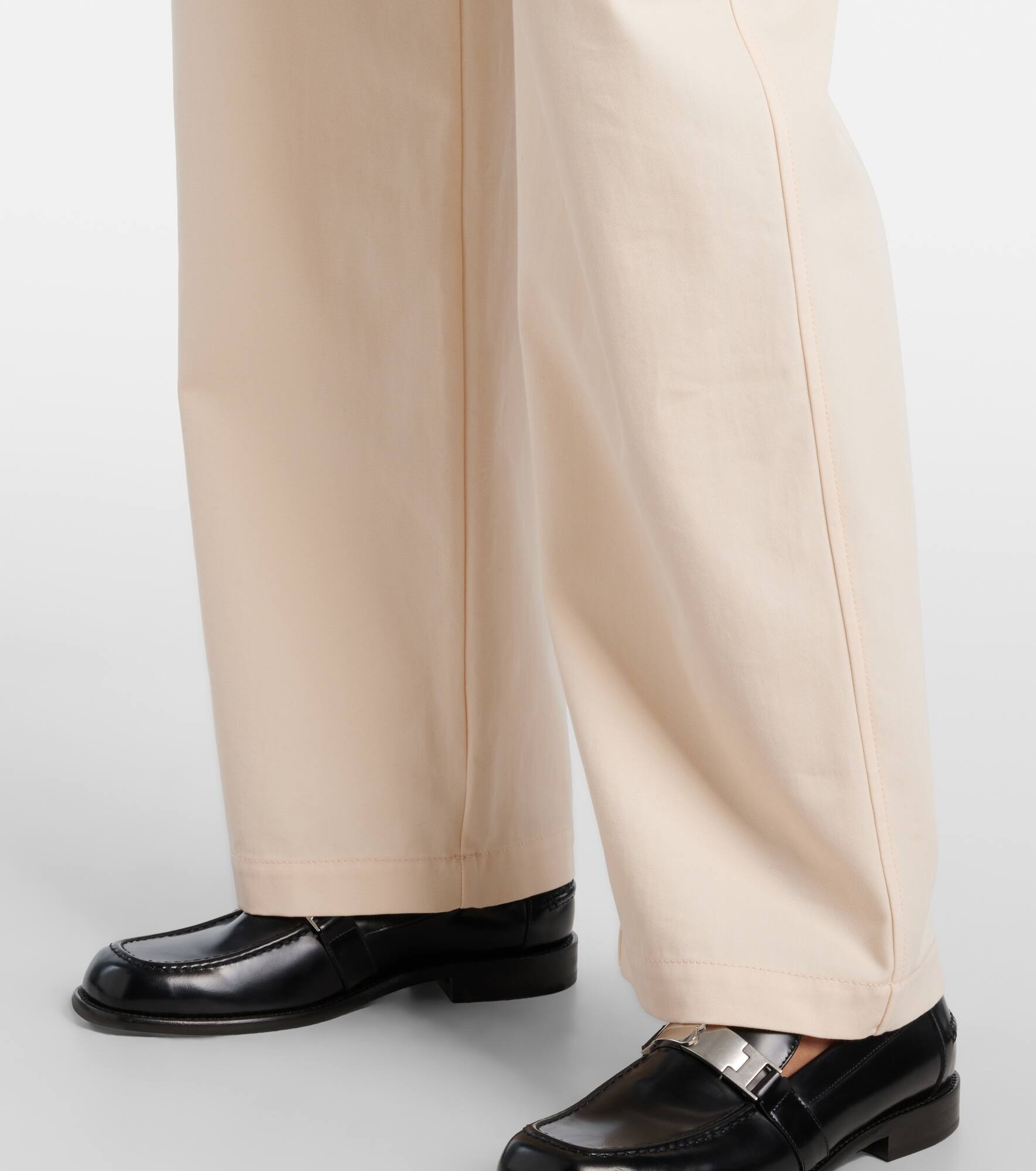 Cotton gabardine tapered pants - 5