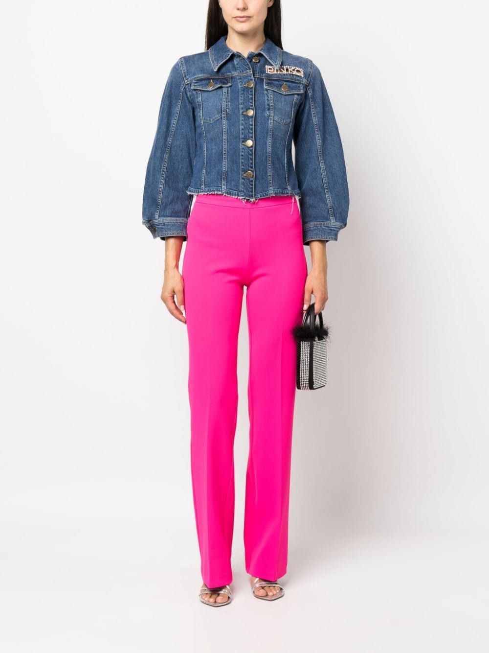 high-waisted tailored trousers - 2