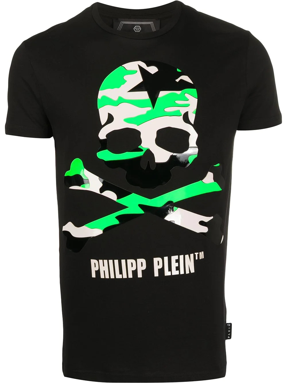 camouflage skull T-shirt - 1