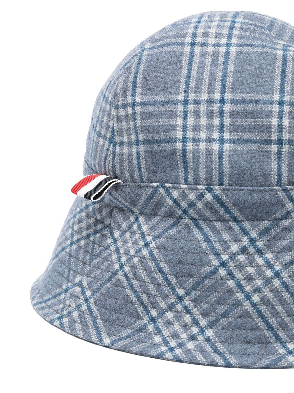 Thom Browne flannel-check turn back bucket hat | REVERSIBLE