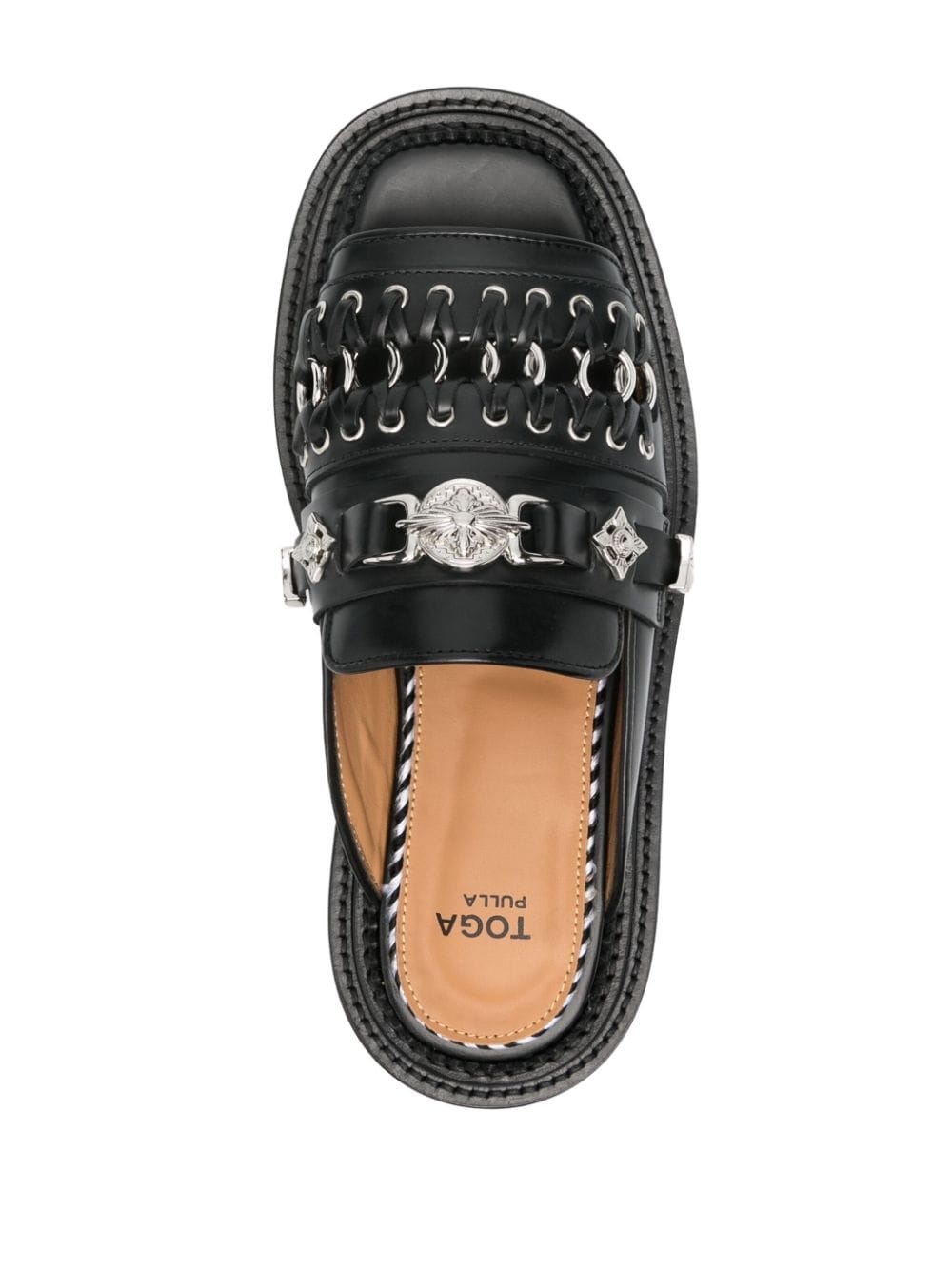 stud-embellished leather sandals - 4