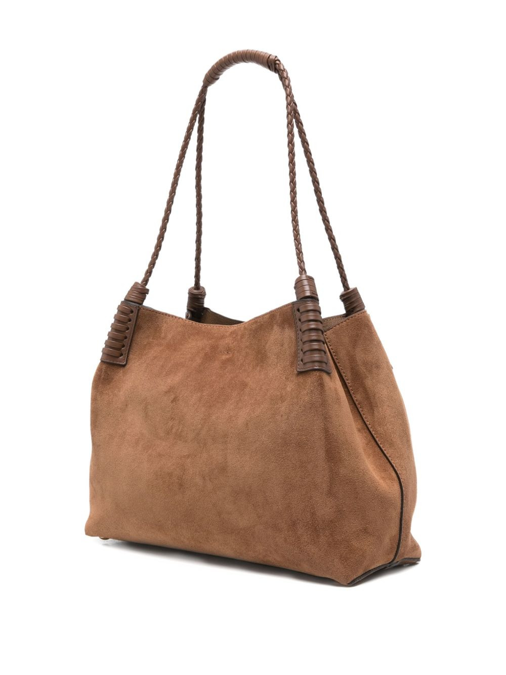 Libra braided-handle suede tote bag - 3