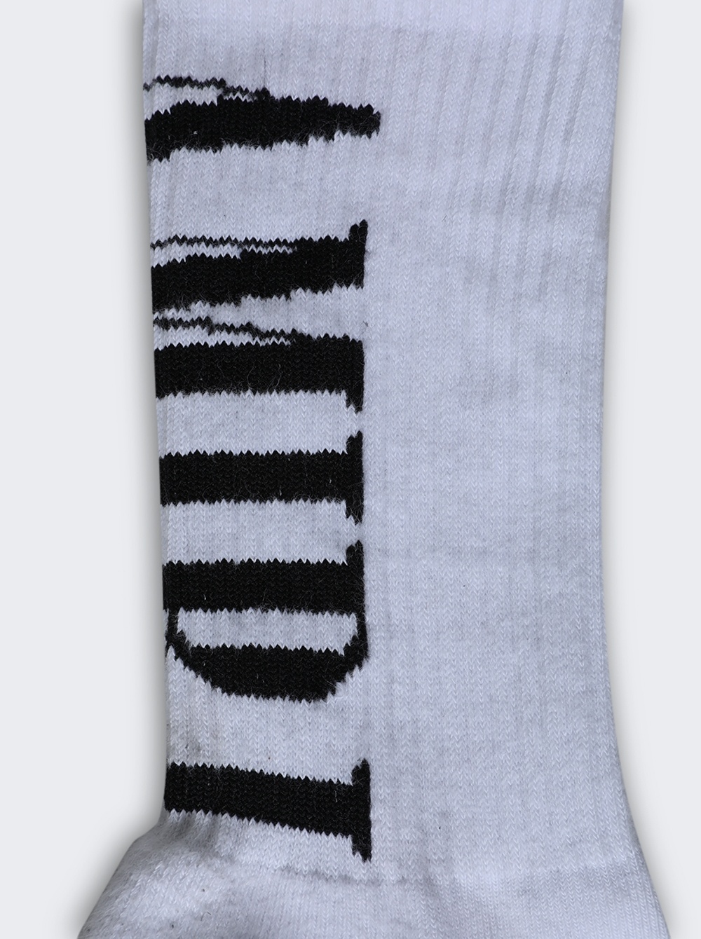 Socks With Vertical Logo White And Black - 2