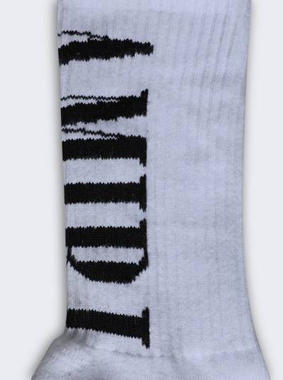 AMIRI Socks With Vertical Logo White And Black outlook