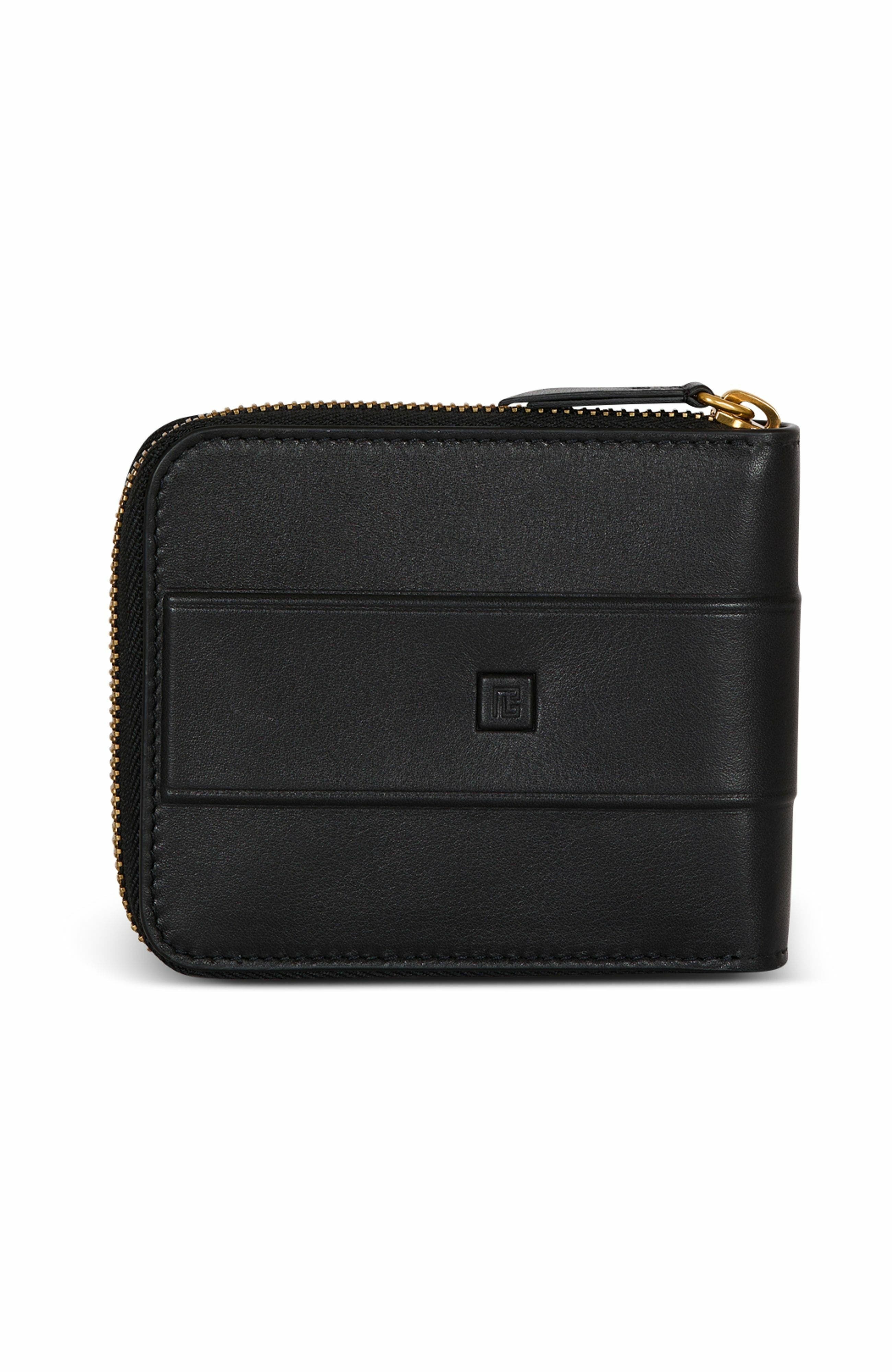 Balmain Anthem calfskin leather wallet in Black at Nordstrom - 3