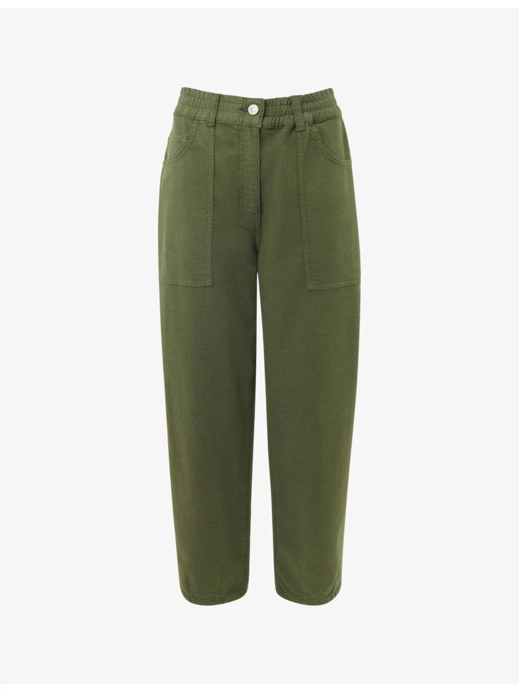 Tessa regular-fit high-rise stretch-cotton trousers - 1