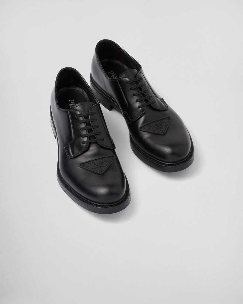 Brushed leather derby shoes 4