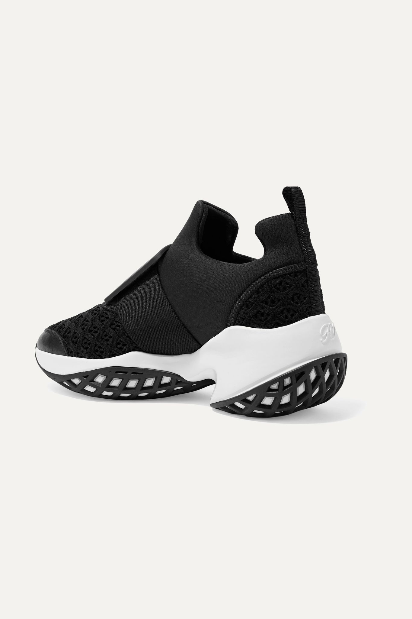 Viv Run neoprene, mesh and leather sneakers - 4