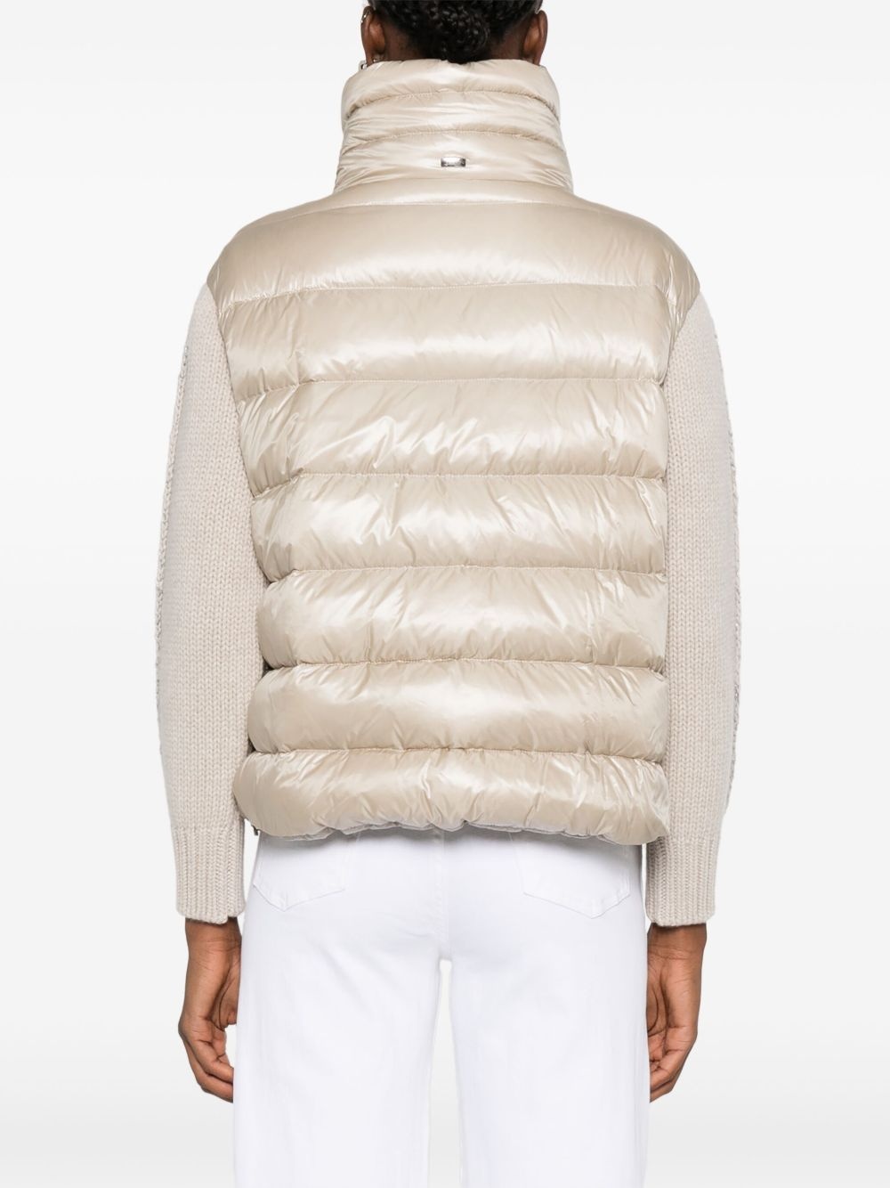panelled puffer jacket - 4