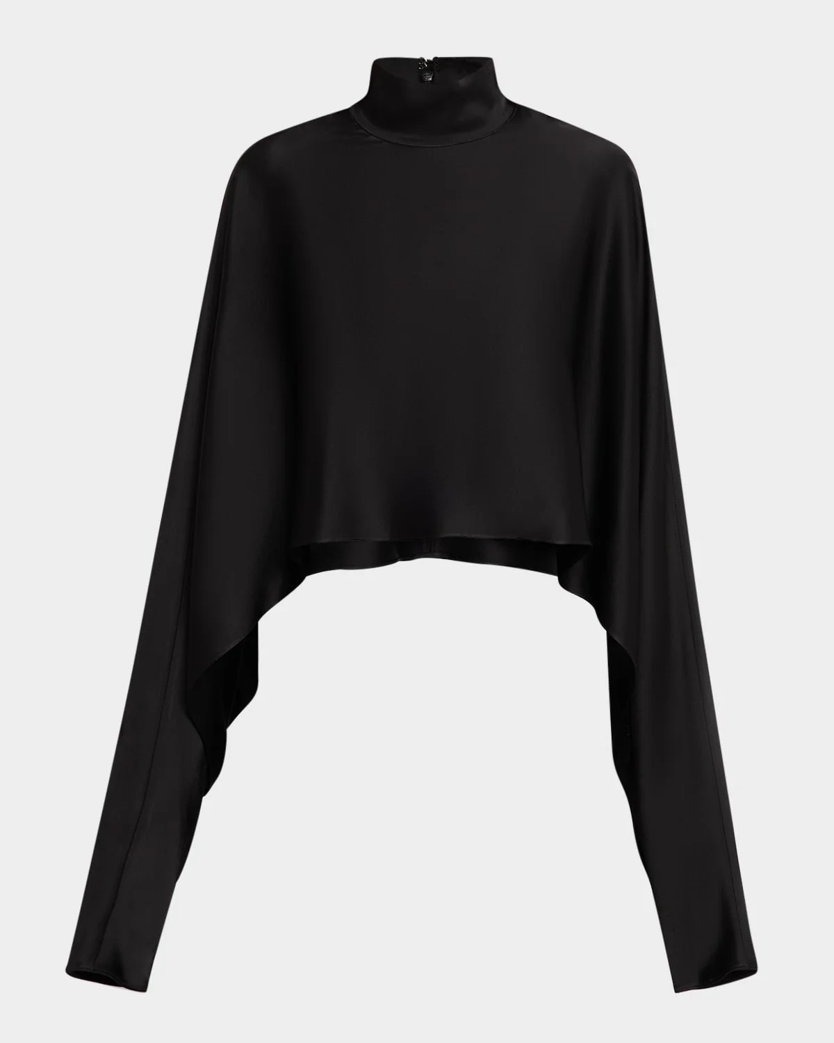 Satin Crop Caftan Top - 1