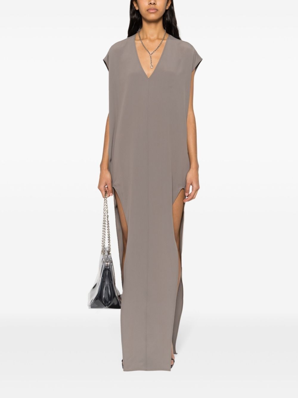 crepe maxi dress - 2