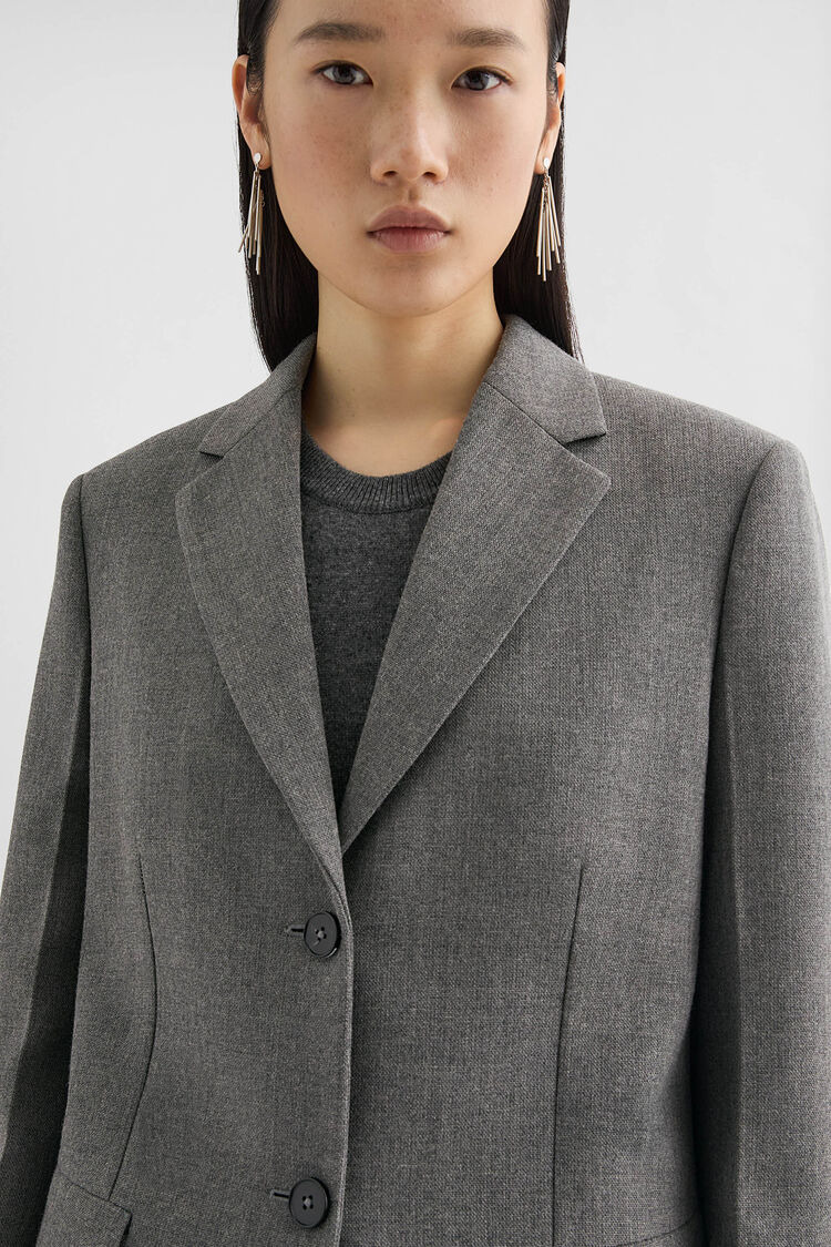 Wool Canvas Tailored Jacket - 4
