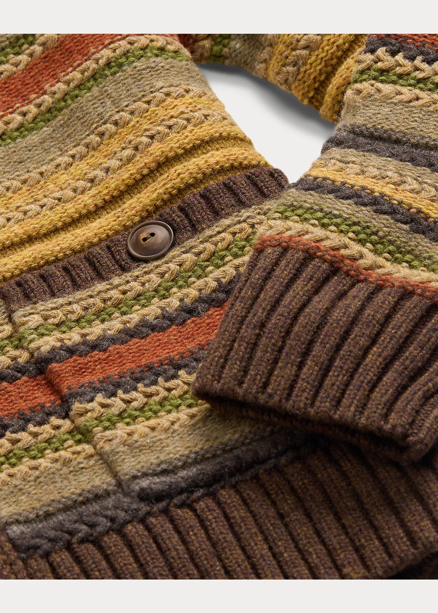 Striped Wool Shawl-Collar Cardigan - 4