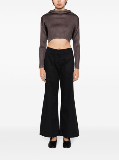 Pleats Please Issey Miyake pleated cropped top outlook