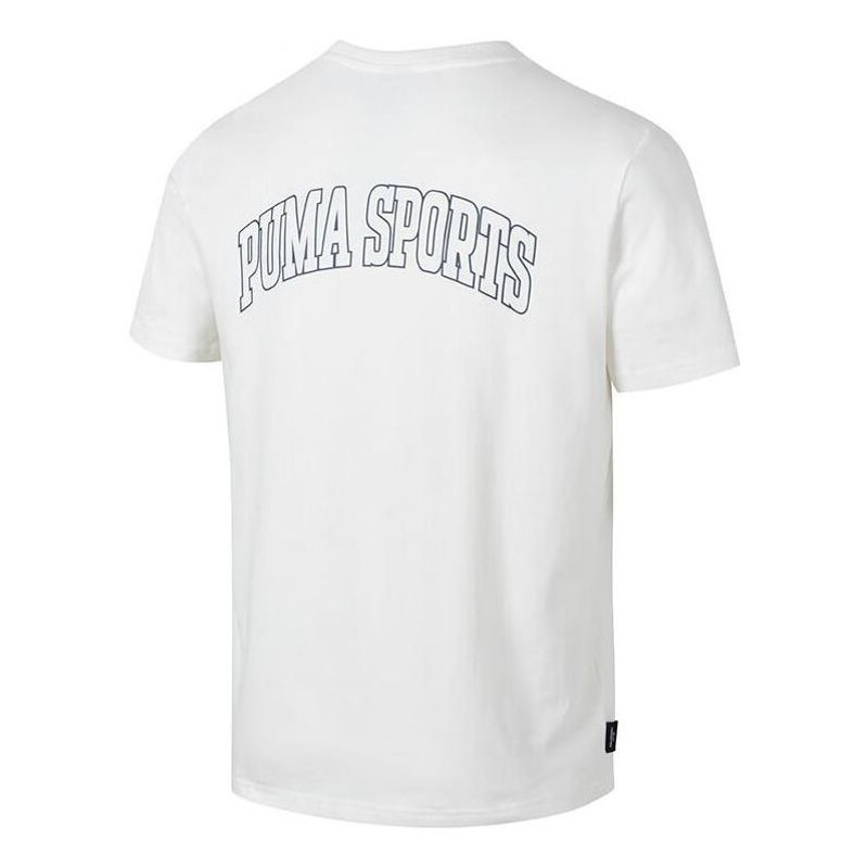 PUMA PUMA Logo Sports T-shirt 'White' 630353-65 outlook