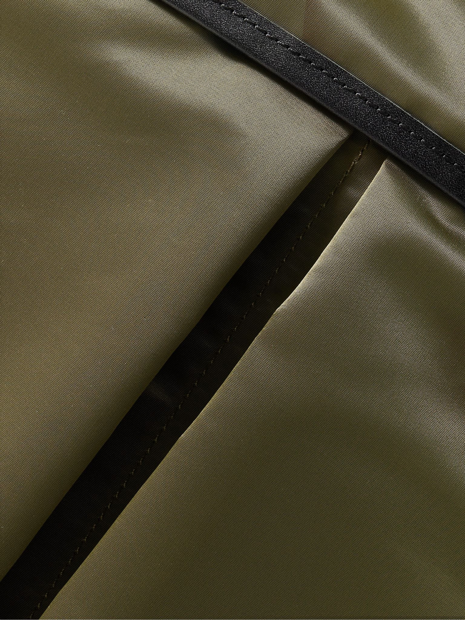 Lightning Leather-Trimmed Nylon-Twill and CORDURA® Tote Bag Army green - 4