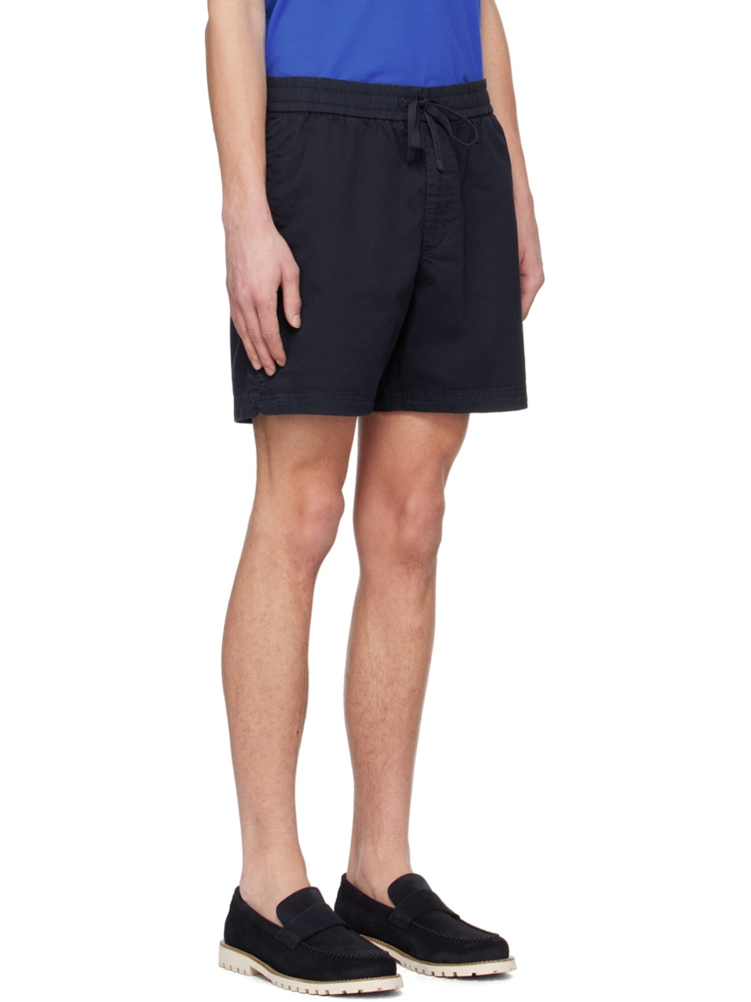 Navy Drawstring Shorts - 2