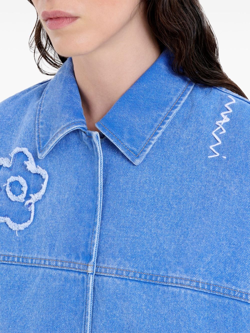 embroidered short-sleeve jacket - 5