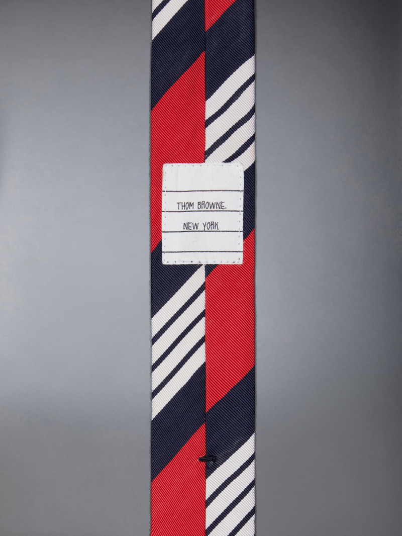 4-Bar stripe silk-cotton tie 3
