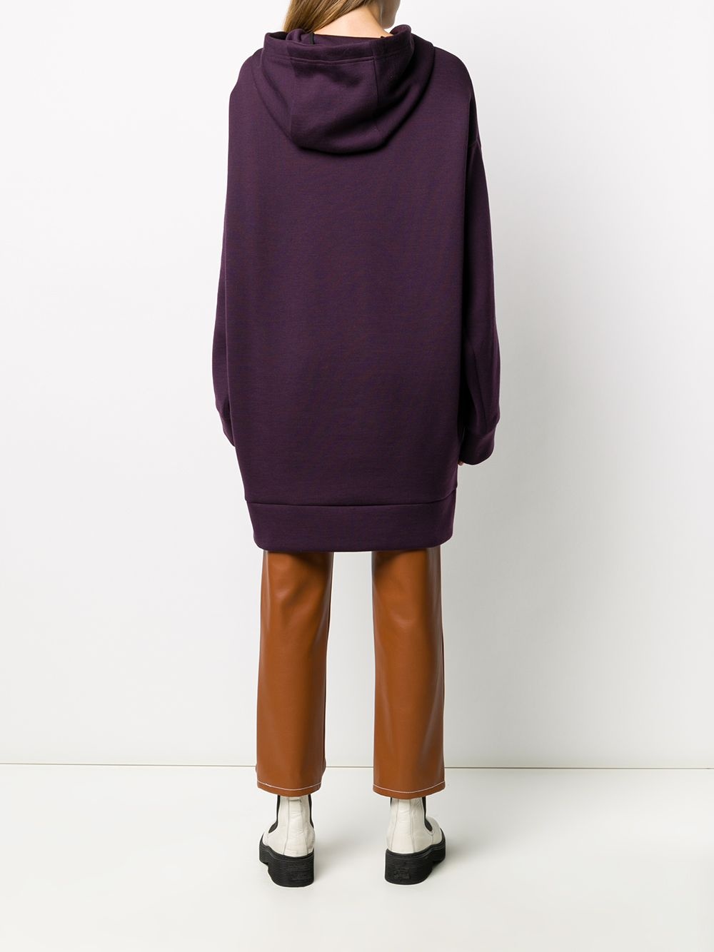 logo patch jumper dress - 4