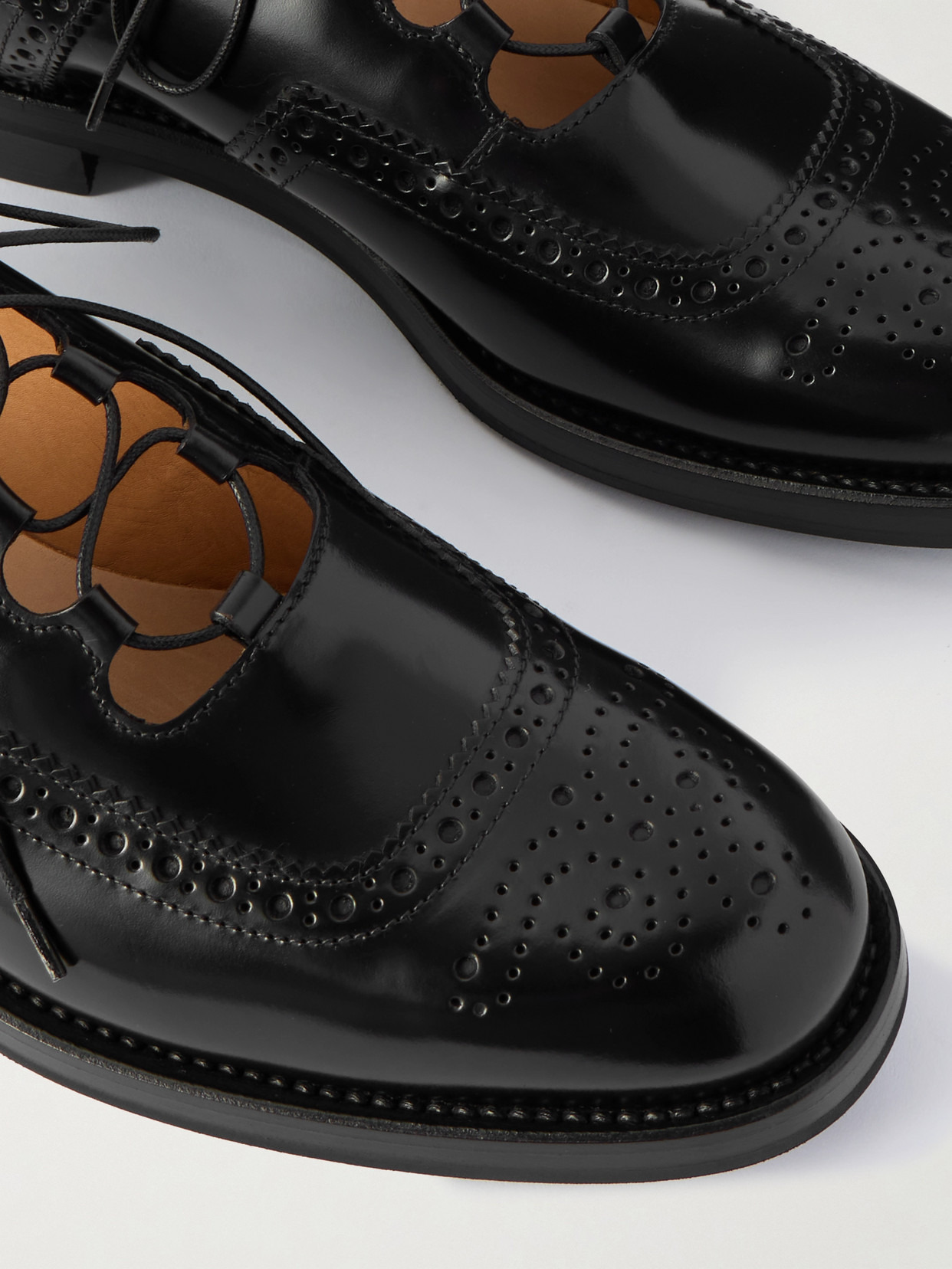 Ghillie Perforated Leather Brogues - 4
