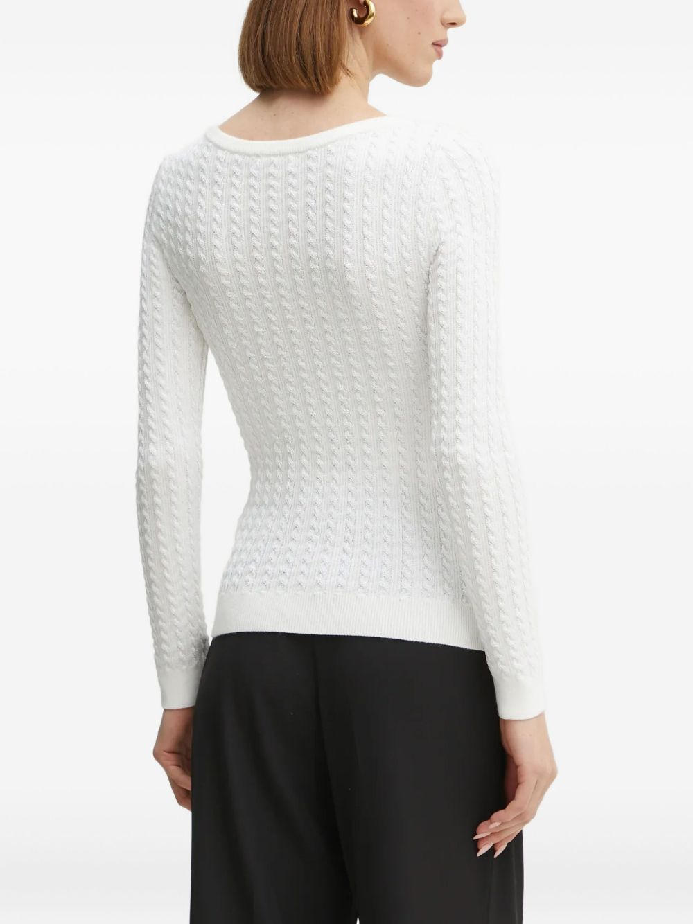 cable-knit sweater - 3