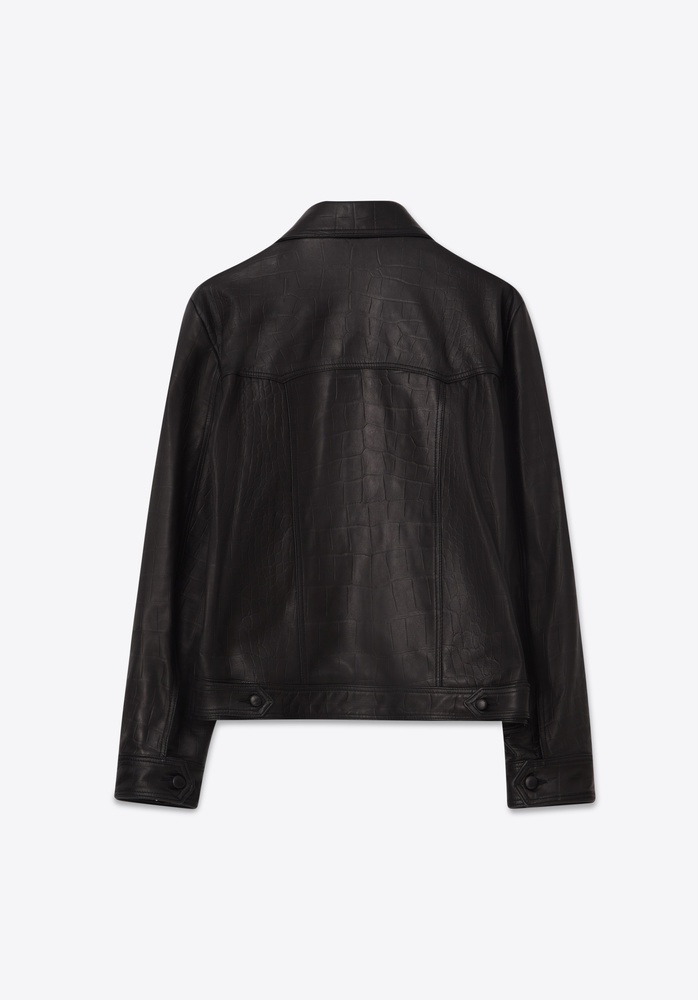 LEATHER JACKET 71 BLACK CROCO - 4