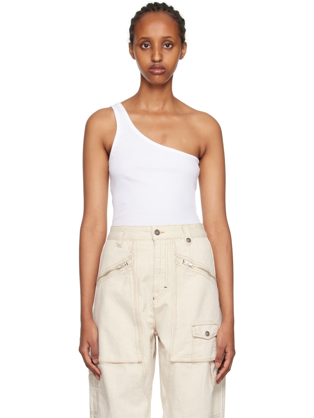 White Tresia Tank Top - 1