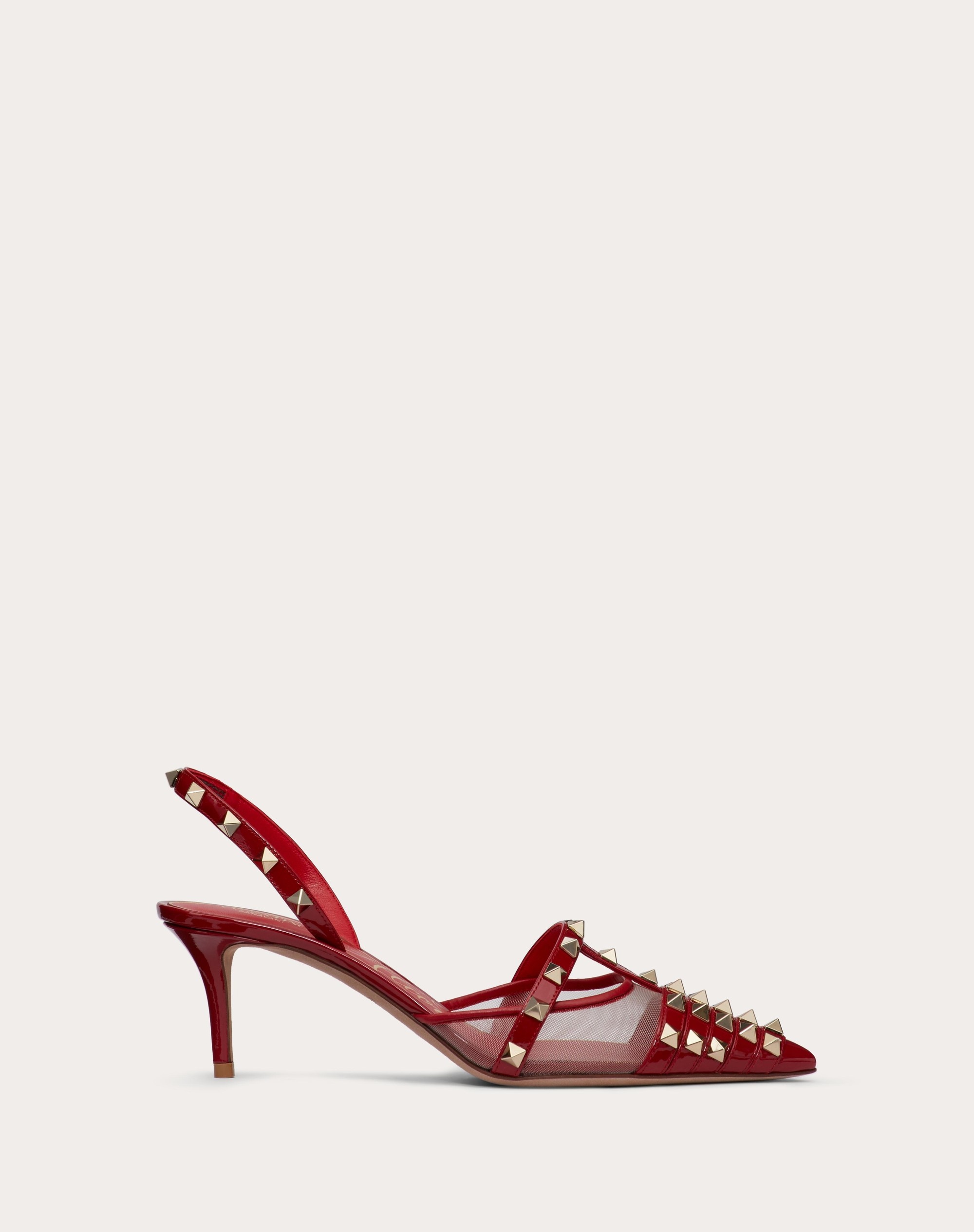 ROCKSTUD PATENT-LEATHER SLINGBACK PUMP 60 MM - 1